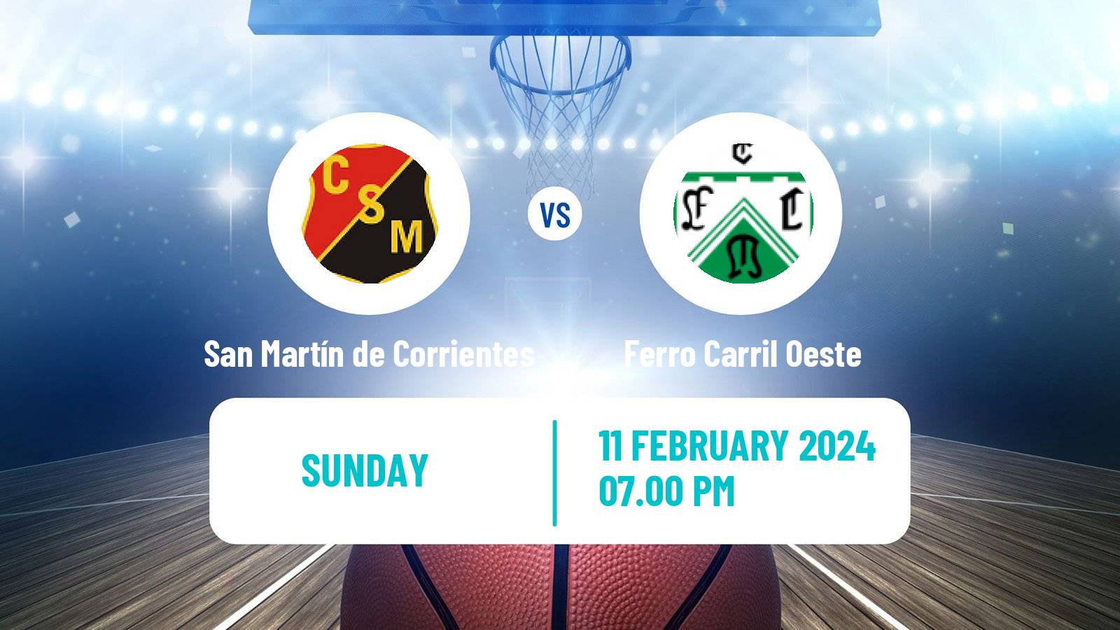Basketball Argentinian LNB San Martín de Corrientes - Ferro Carril Oeste