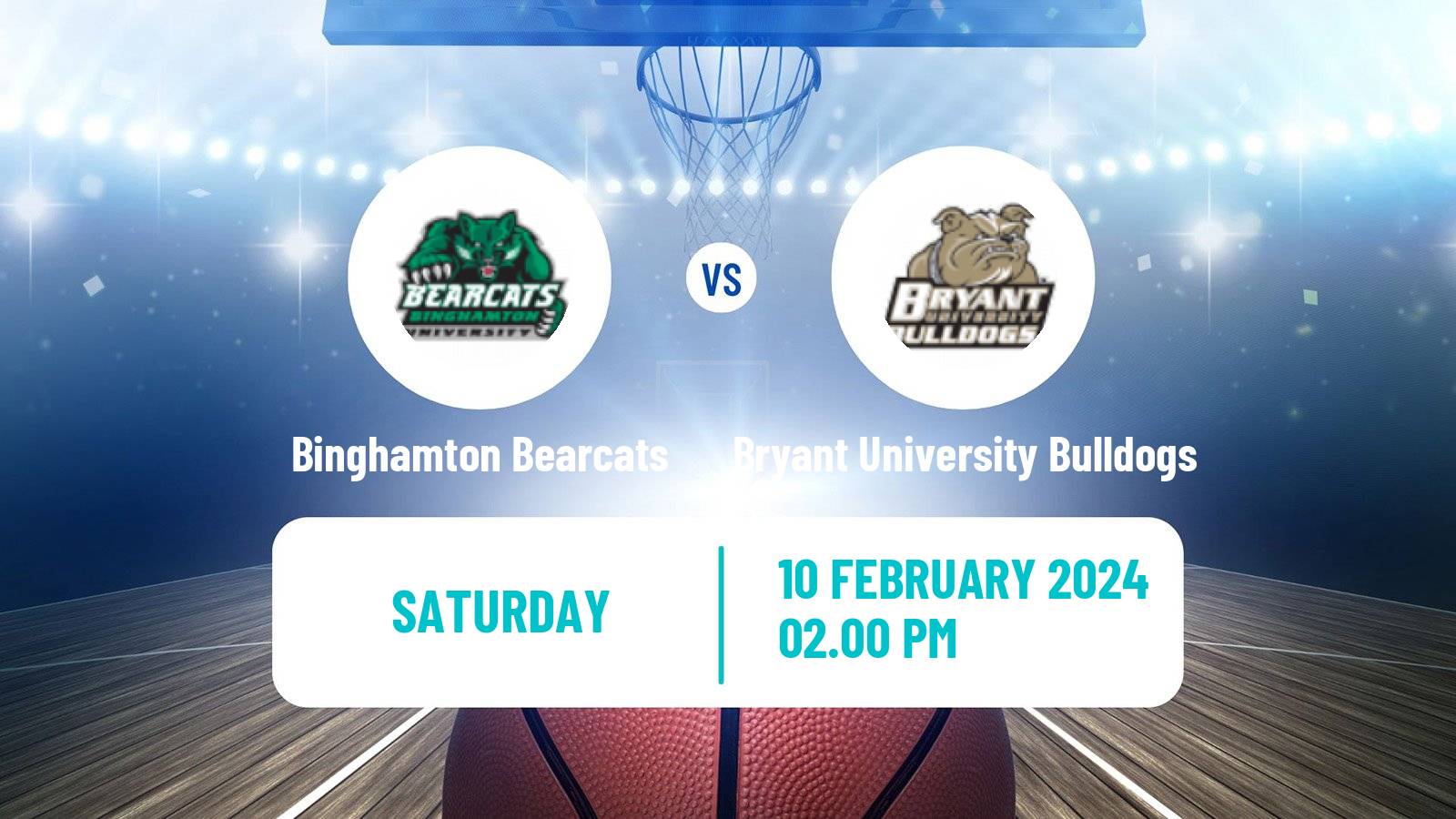Basketball NCAA College Basketball Binghamton Bearcats - Bryant University Bulldogs