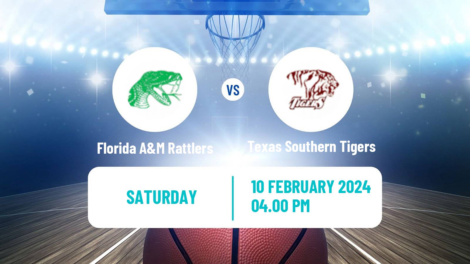 Basketball NCAA College Basketball Florida A&M Rattlers - Texas Southern Tigers