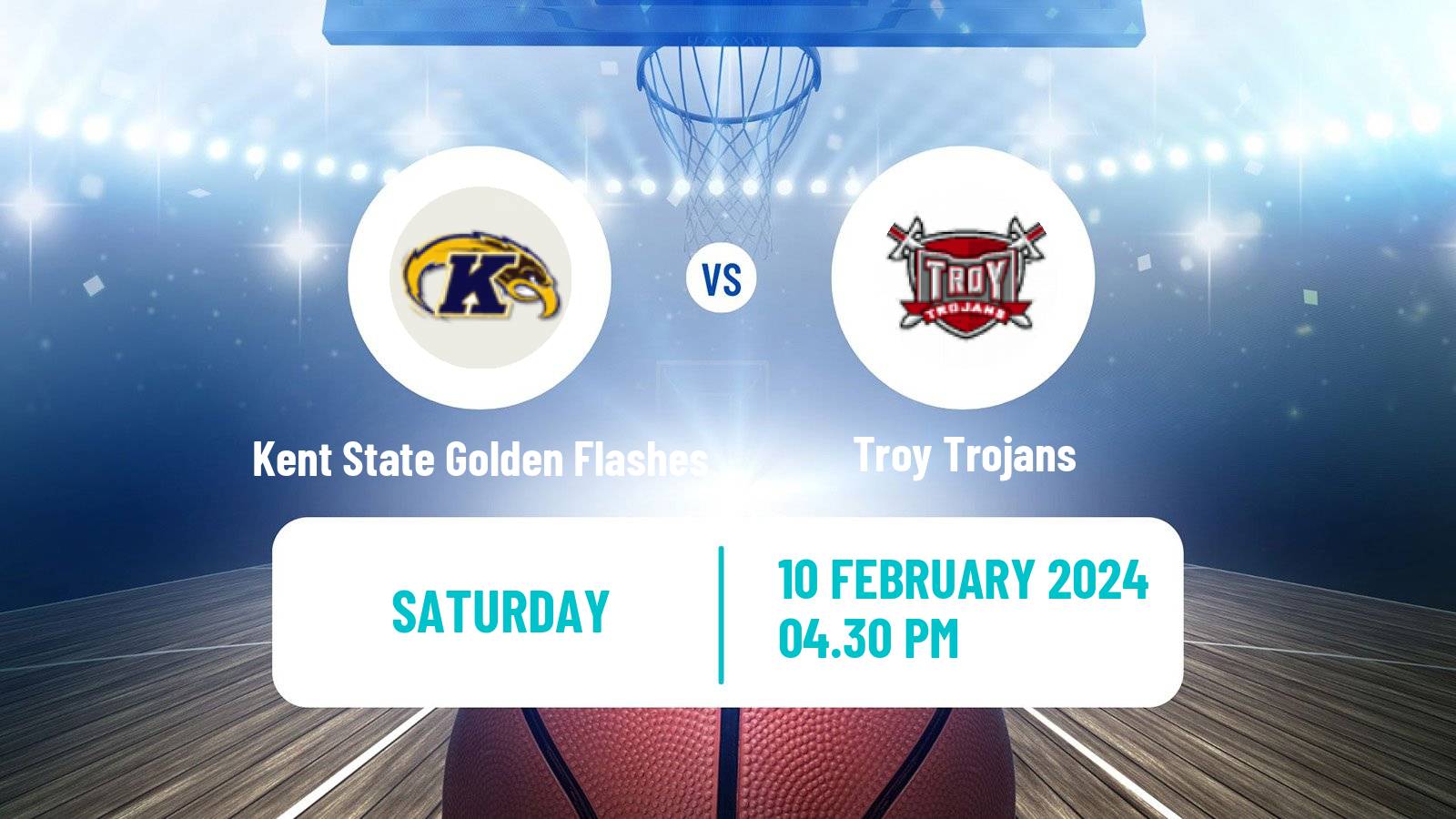 Basketball NCAA College Basketball Kent State Golden Flashes - Troy Trojans