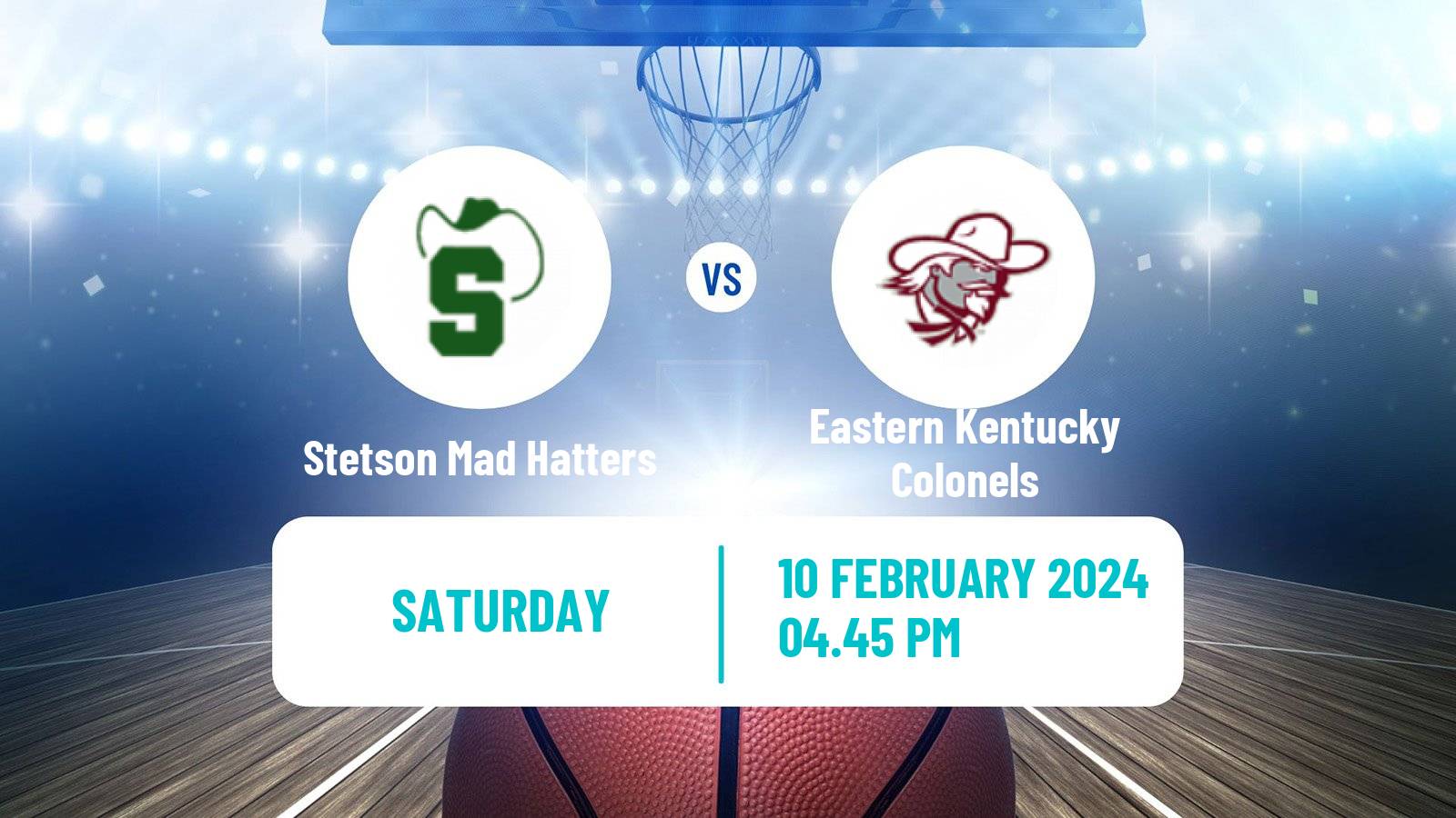 Basketball NCAA College Basketball Stetson Mad Hatters - Eastern Kentucky Colonels