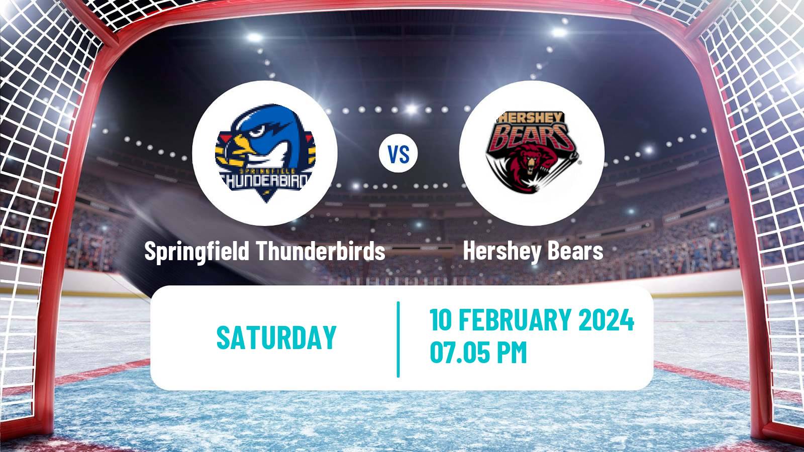 Hockey AHL Springfield Thunderbirds - Hershey Bears