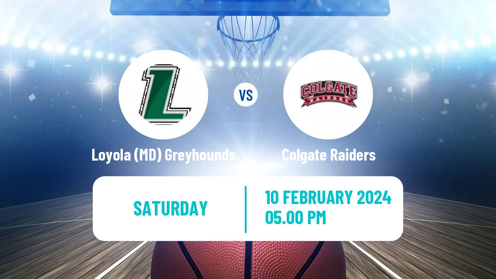 Basketball NCAA College Basketball Loyola (MD) Greyhounds - Colgate Raiders