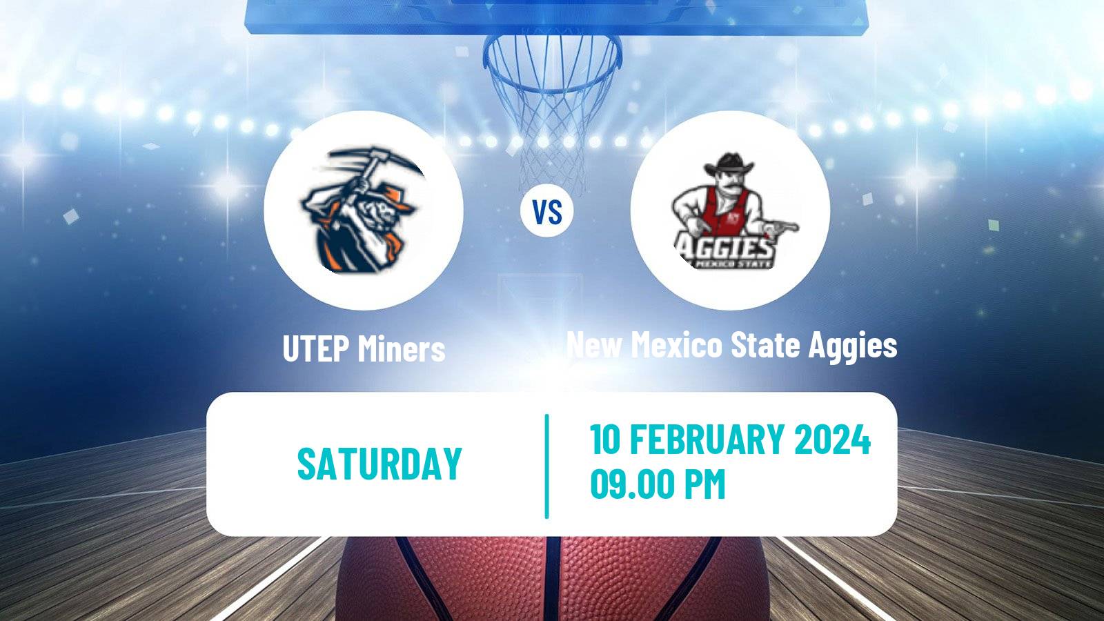 Basketball NCAA College Basketball UTEP Miners - New Mexico State Aggies