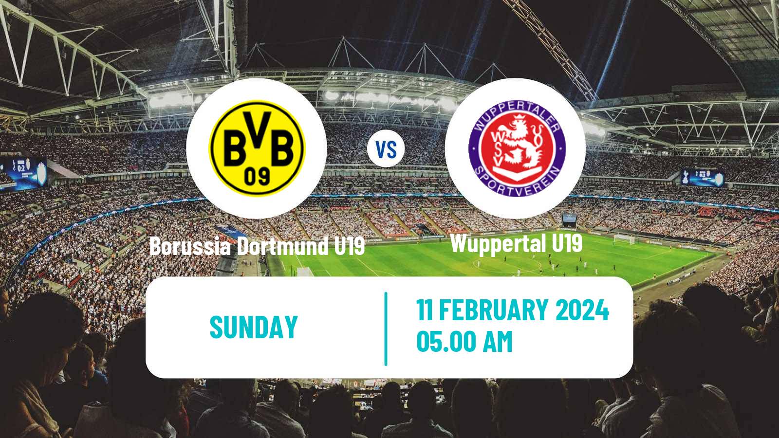 Soccer German Junioren Bundesliga West Borussia Dortmund U19 - Wuppertal U19