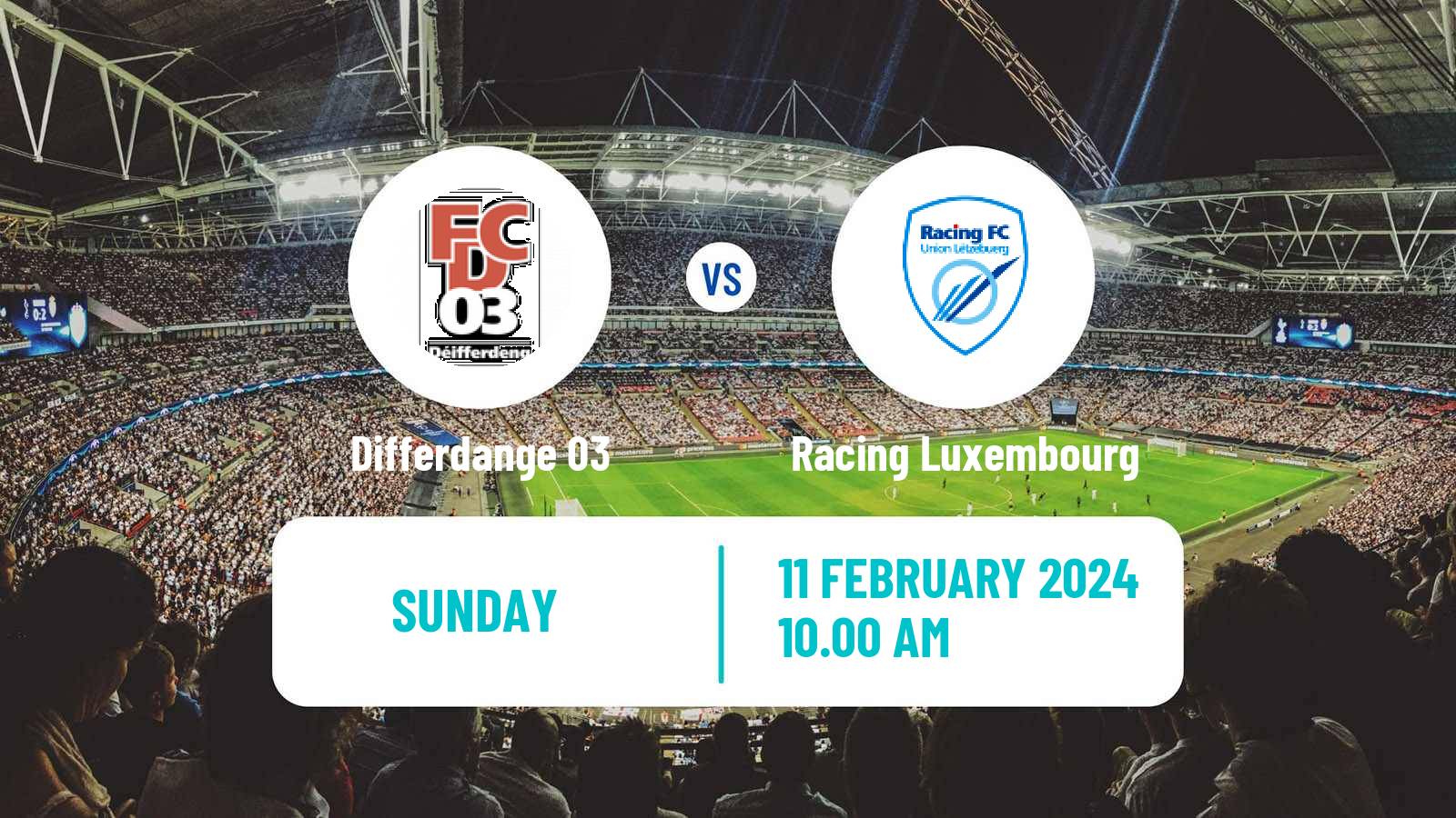 Soccer Luxembourg National Division Differdange 03 - Racing Luxembourg