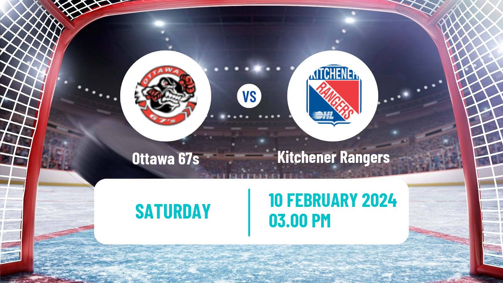 Hockey OHL Ottawa 67s - Kitchener Rangers