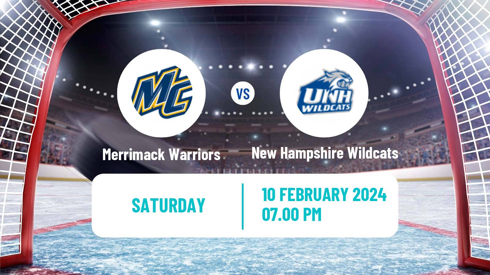 Hockey NCAA Hockey Merrimack Warriors - New Hampshire Wildcats