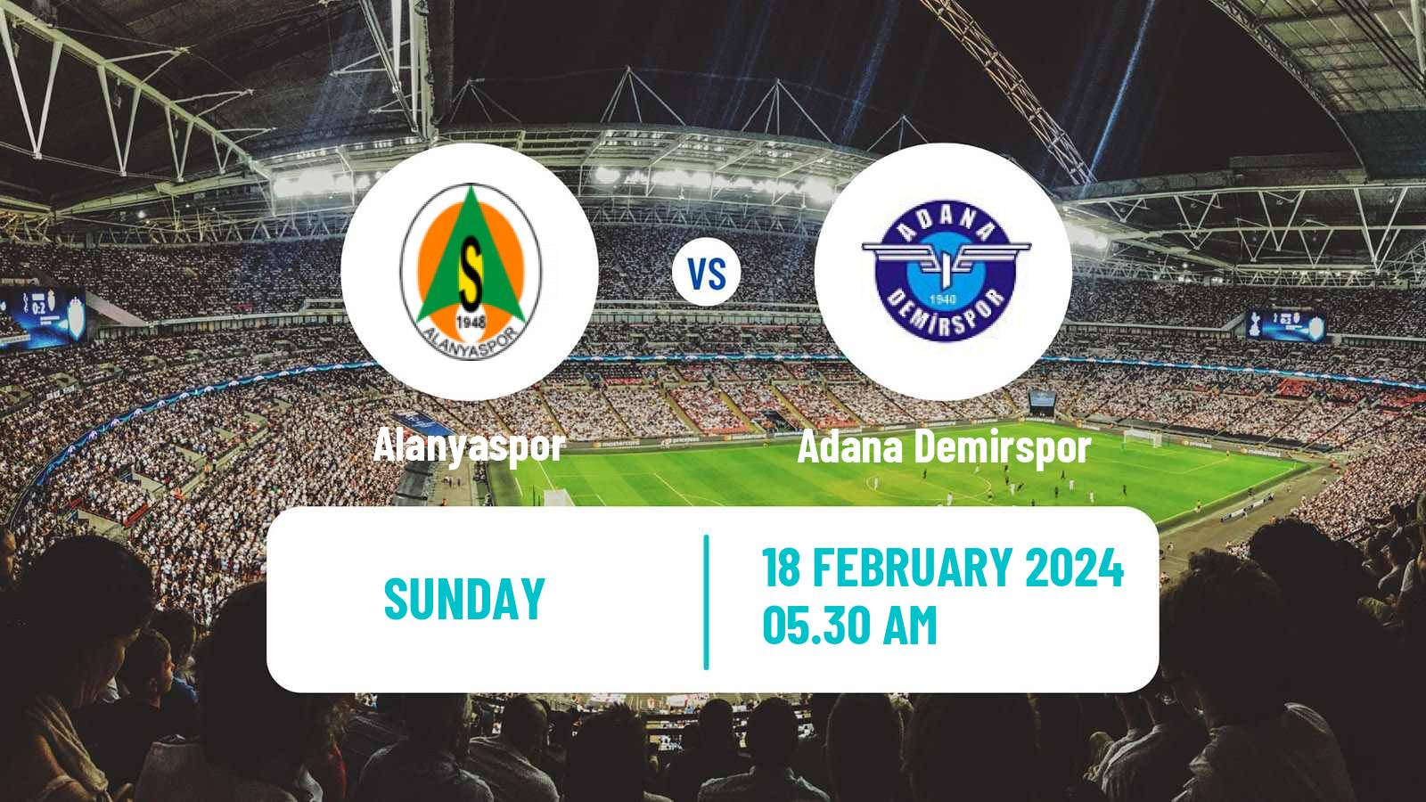 Soccer Turkish Super League Alanyaspor - Adana Demirspor