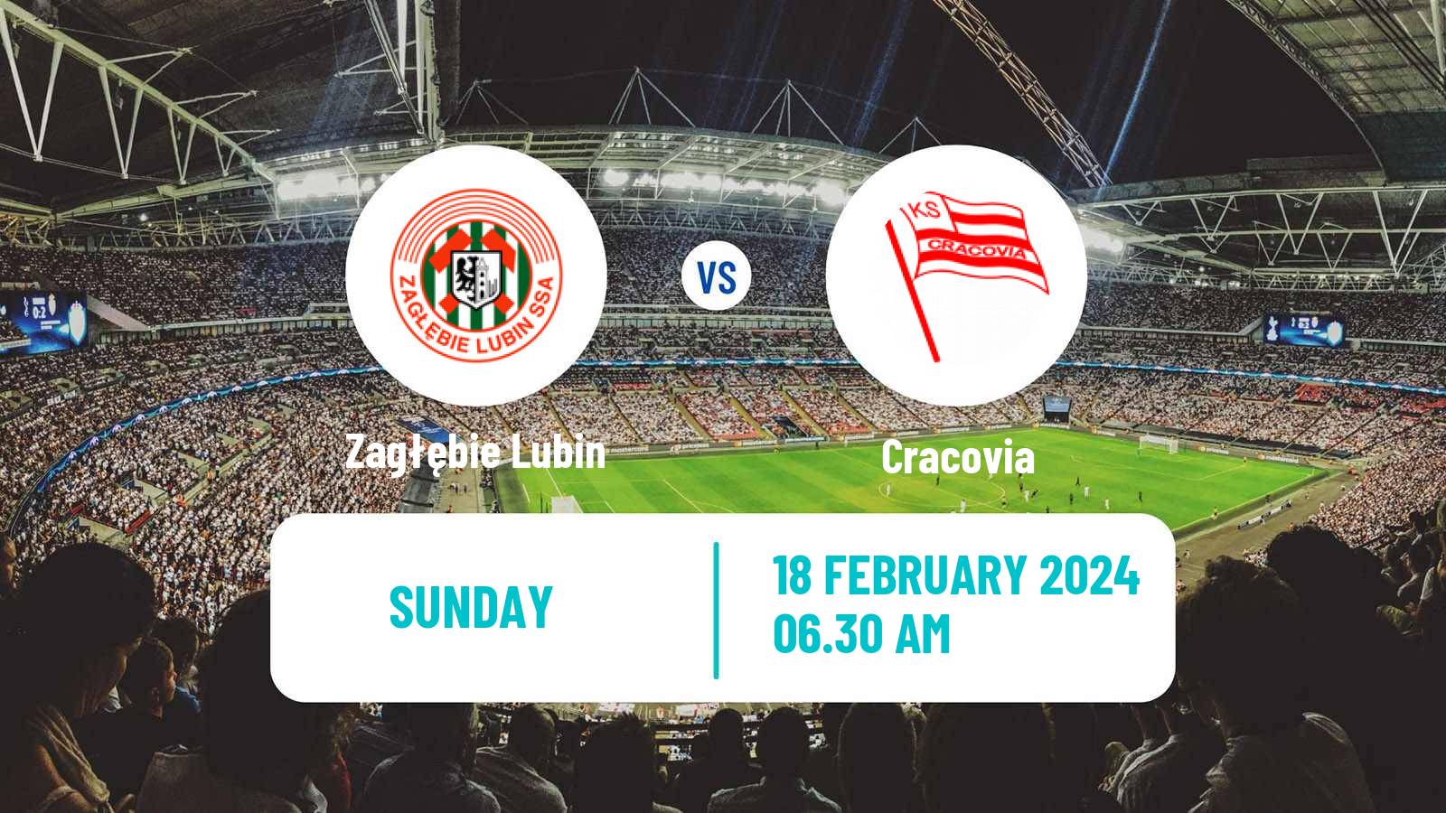 Soccer Polish Ekstraklasa Zagłębie Lubin - Cracovia