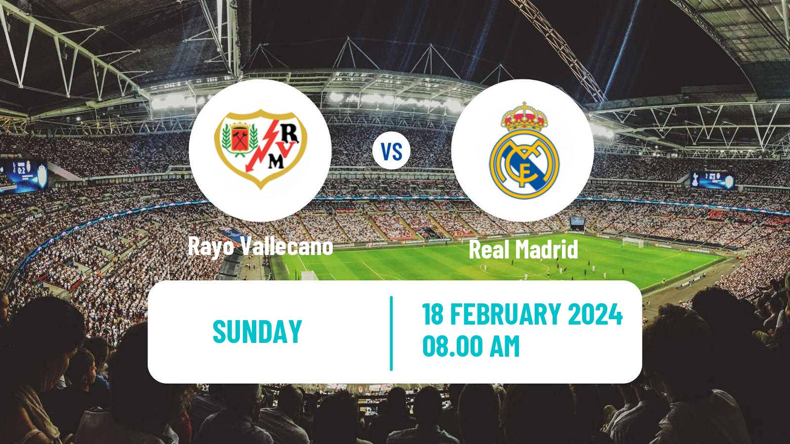Soccer Spanish LaLiga Rayo Vallecano - Real Madrid