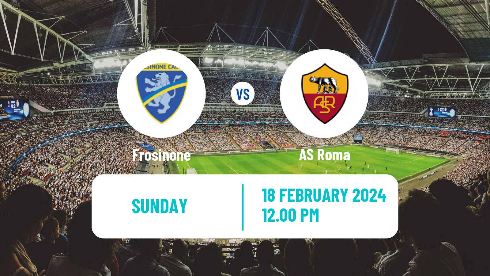 Soccer Italian Serie A Frosinone - Roma