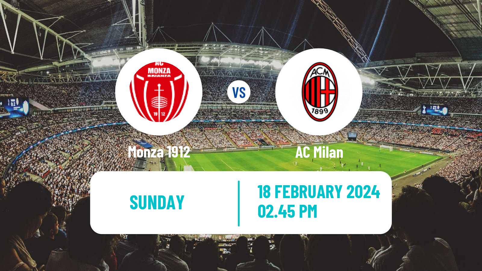 Soccer Italian Serie A Monza - Milan