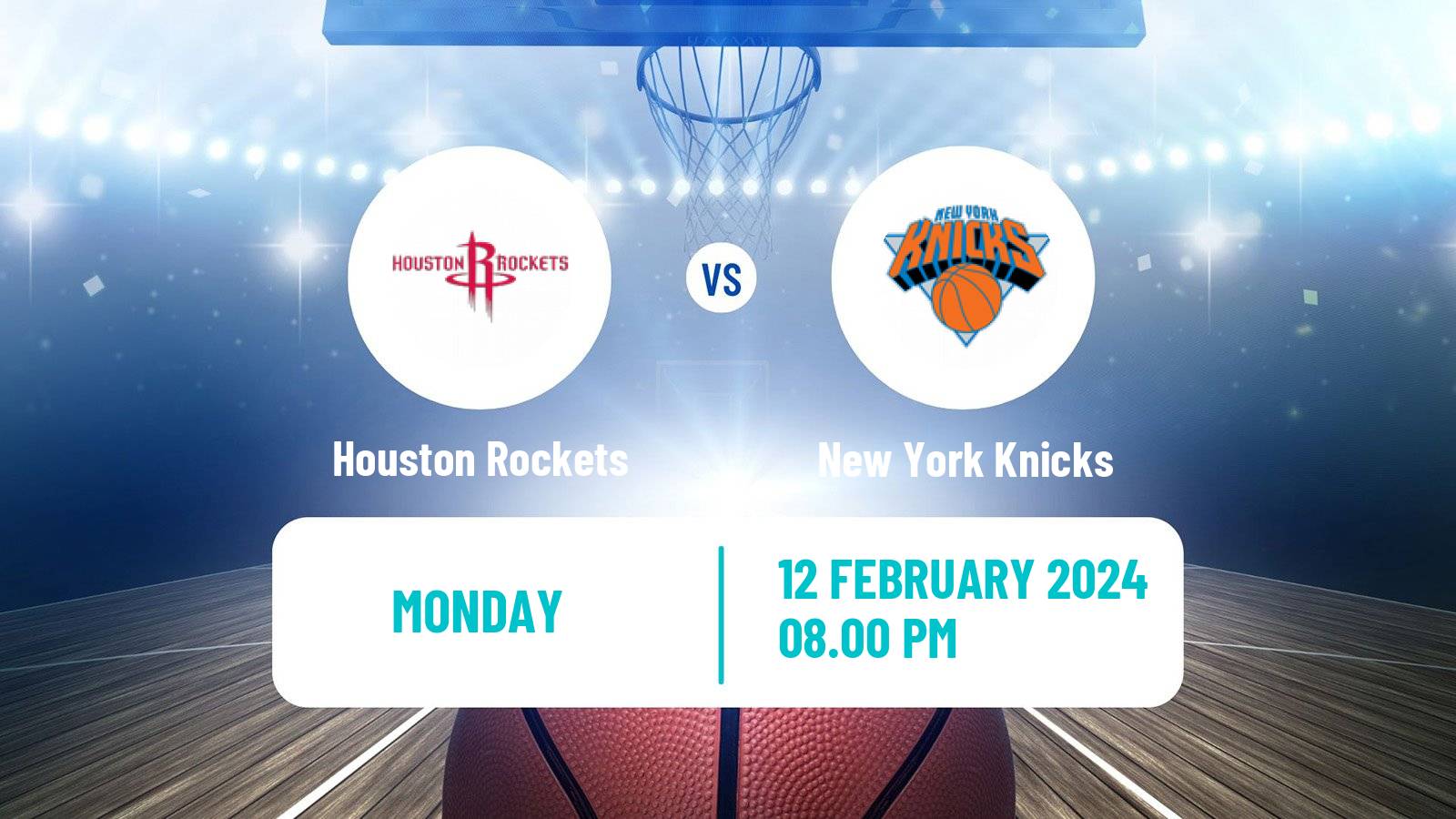 Basketball NBA Houston Rockets - New York Knicks