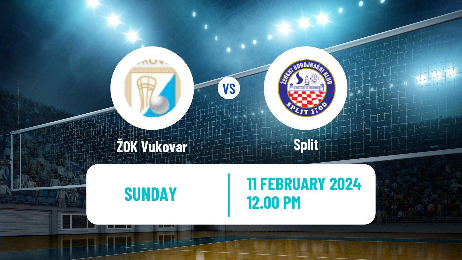 Volleyball Croatian Superliga Volleyball Women Vukovar - Split