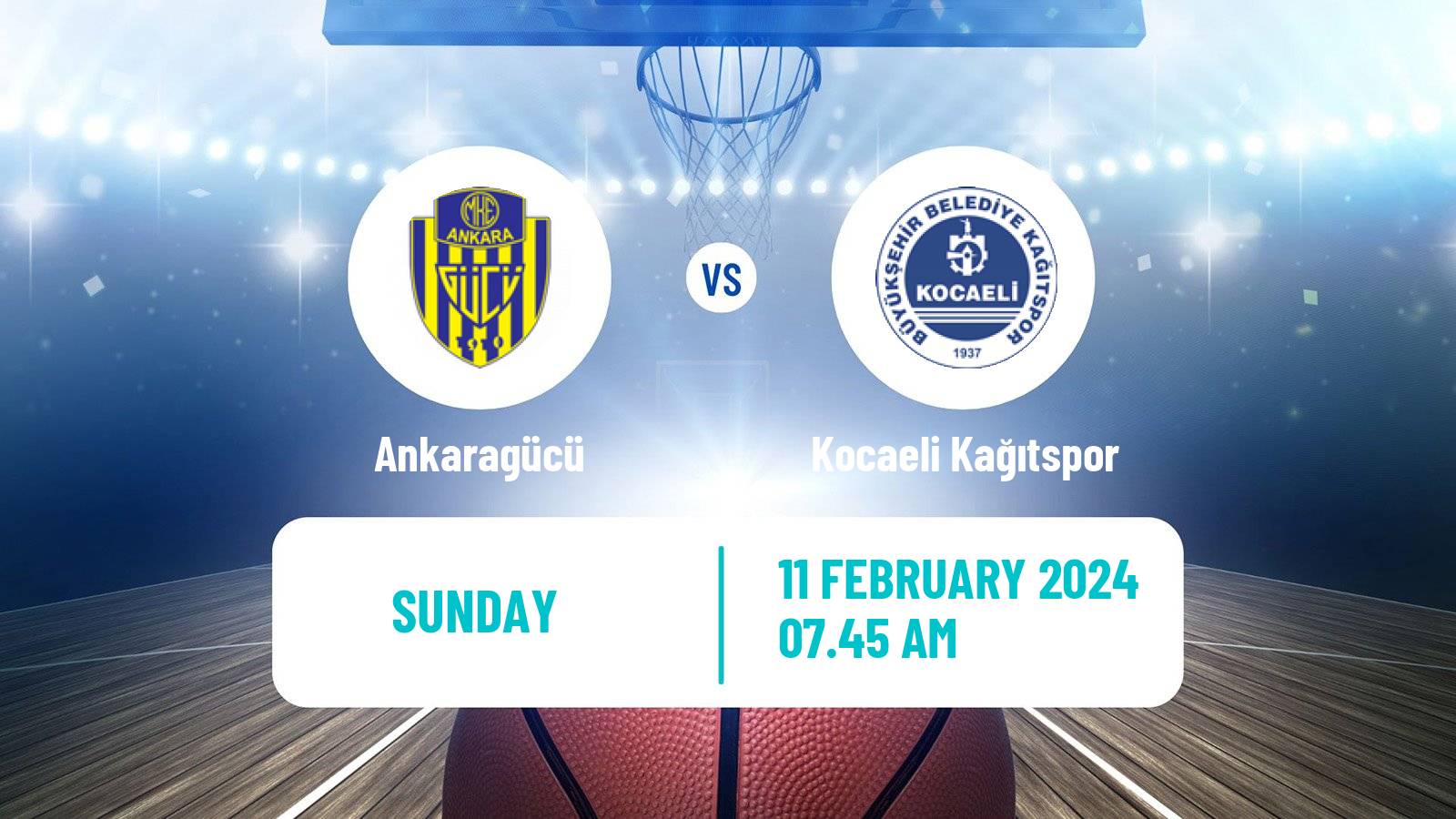 Basketball Turkish TBL Ankaragücü - Kocaeli Kağıtspor