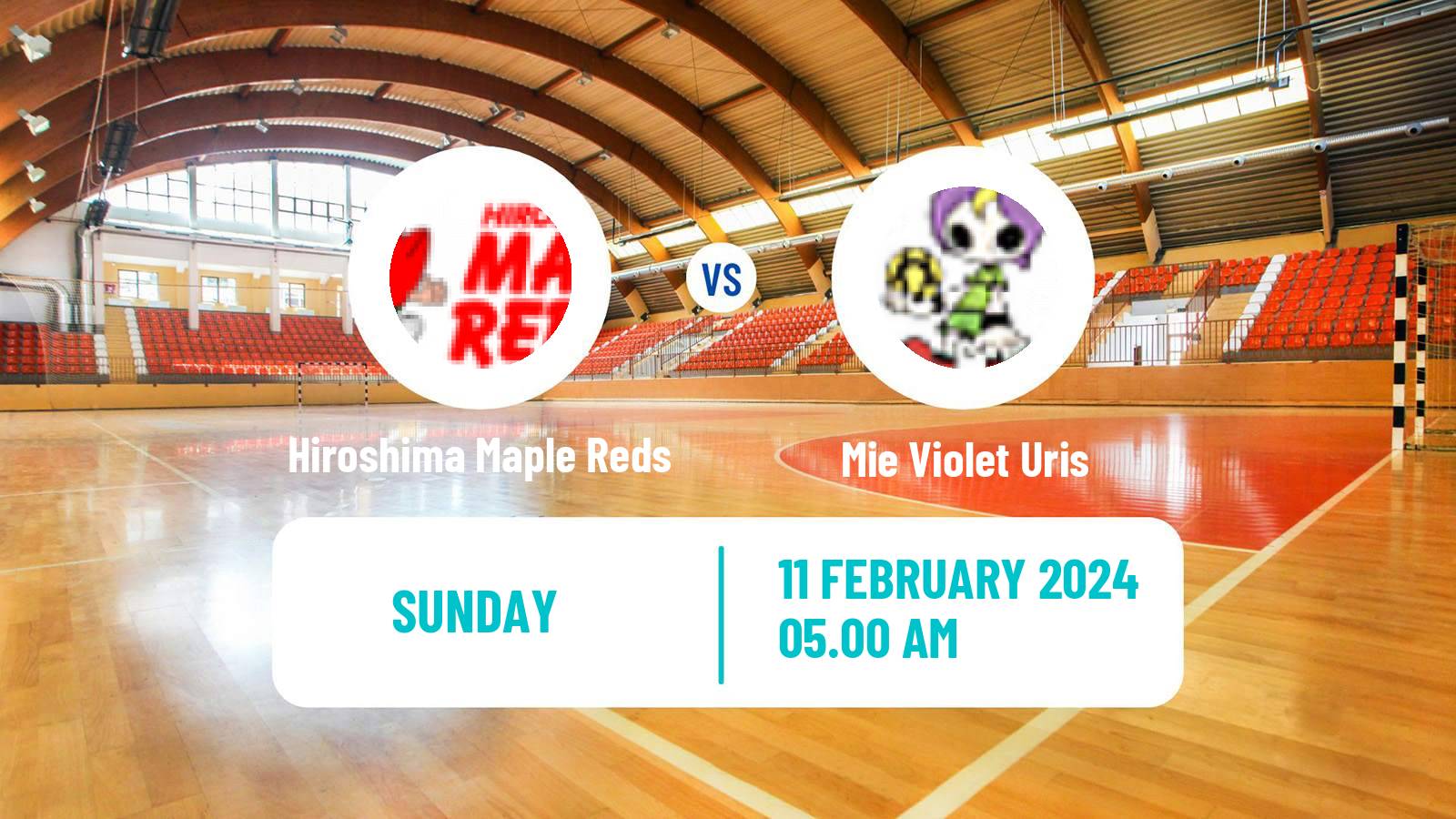 Handball Japan JHL Handball Women Hiroshima Maple Reds - Mie Violet Uris