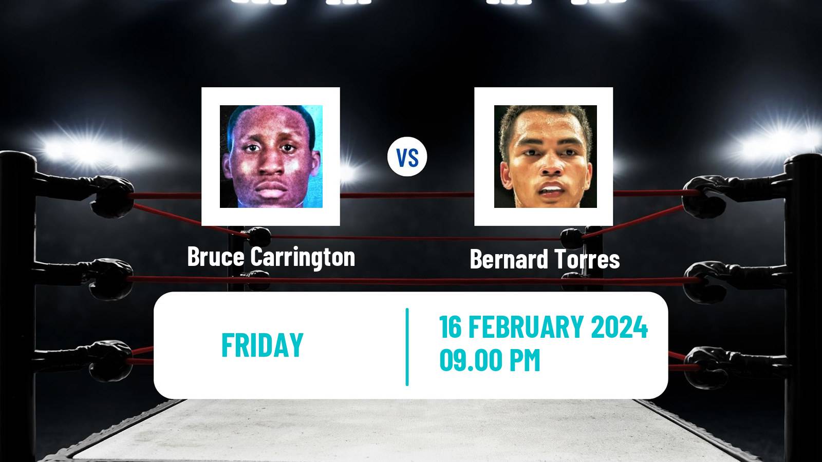Boxing Featherweight Others Matches Men Bruce Carrington - Bernard Torres