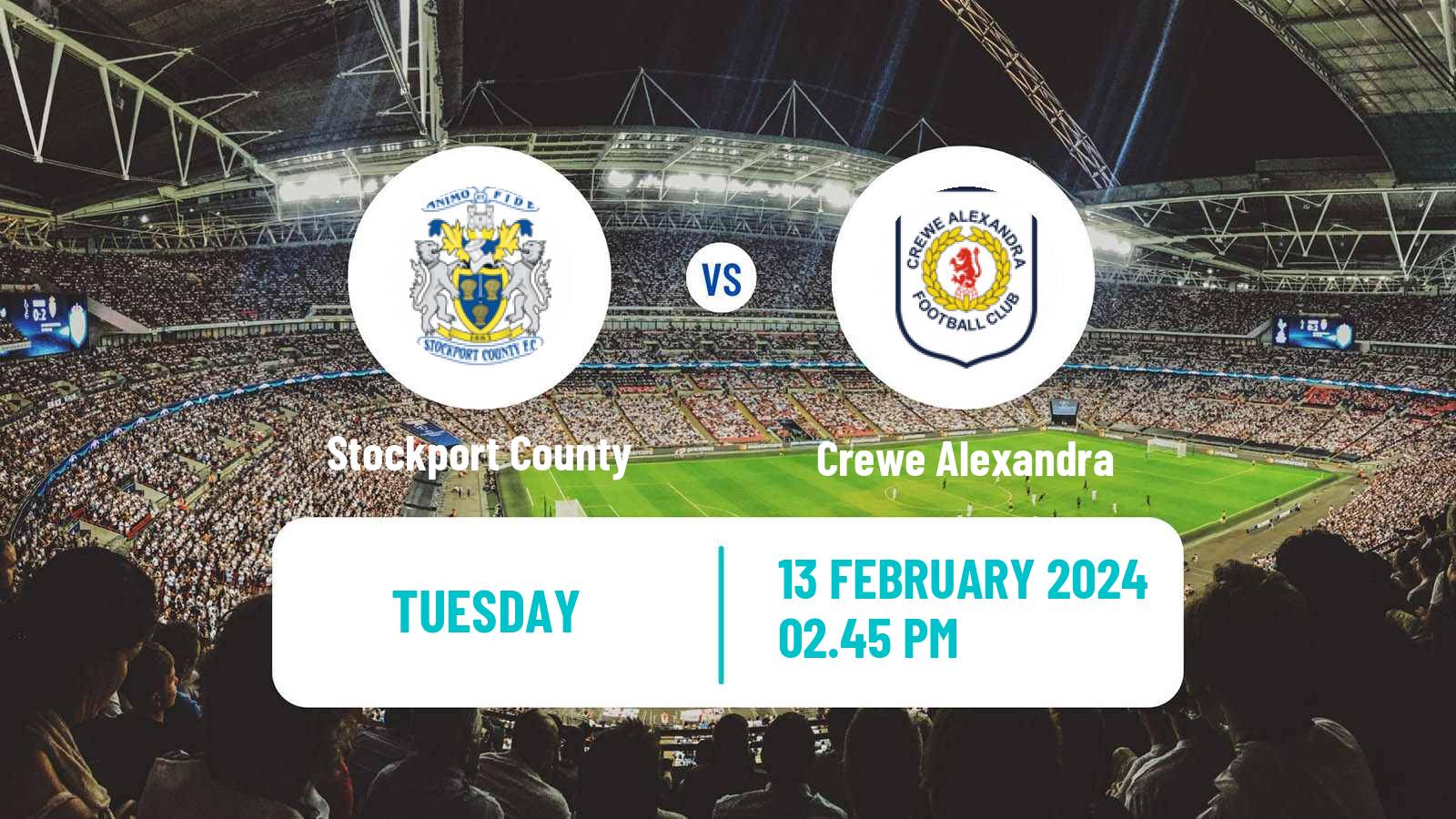 Soccer English League Two Stockport County - Crewe Alexandra