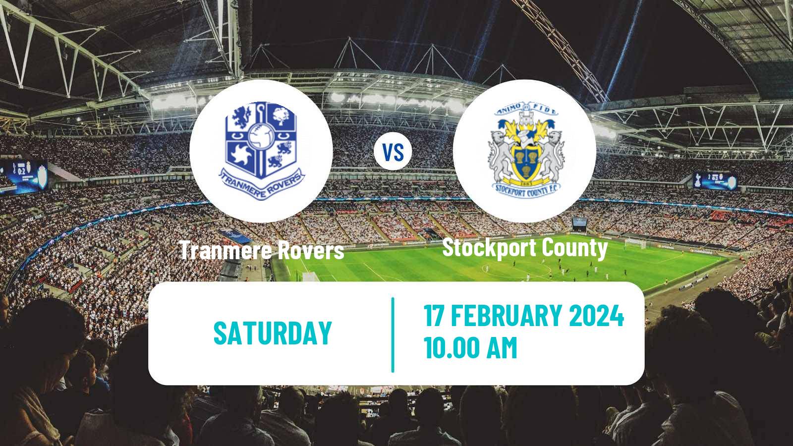Soccer English League Two Tranmere Rovers - Stockport County