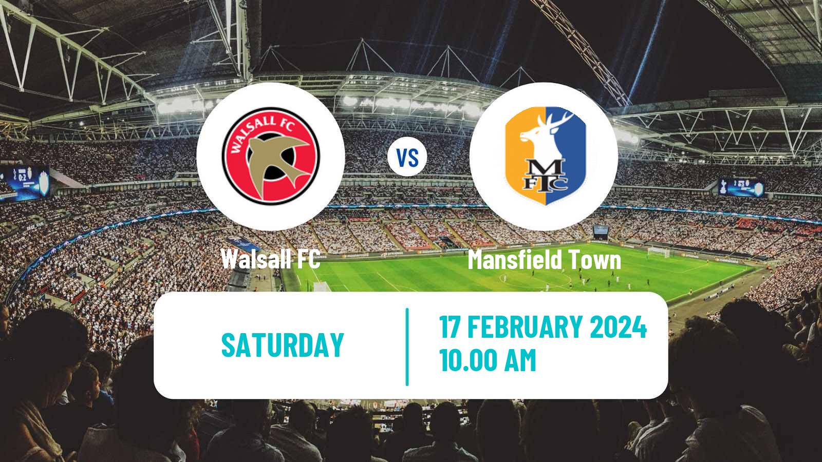 Soccer English League Two Walsall - Mansfield Town