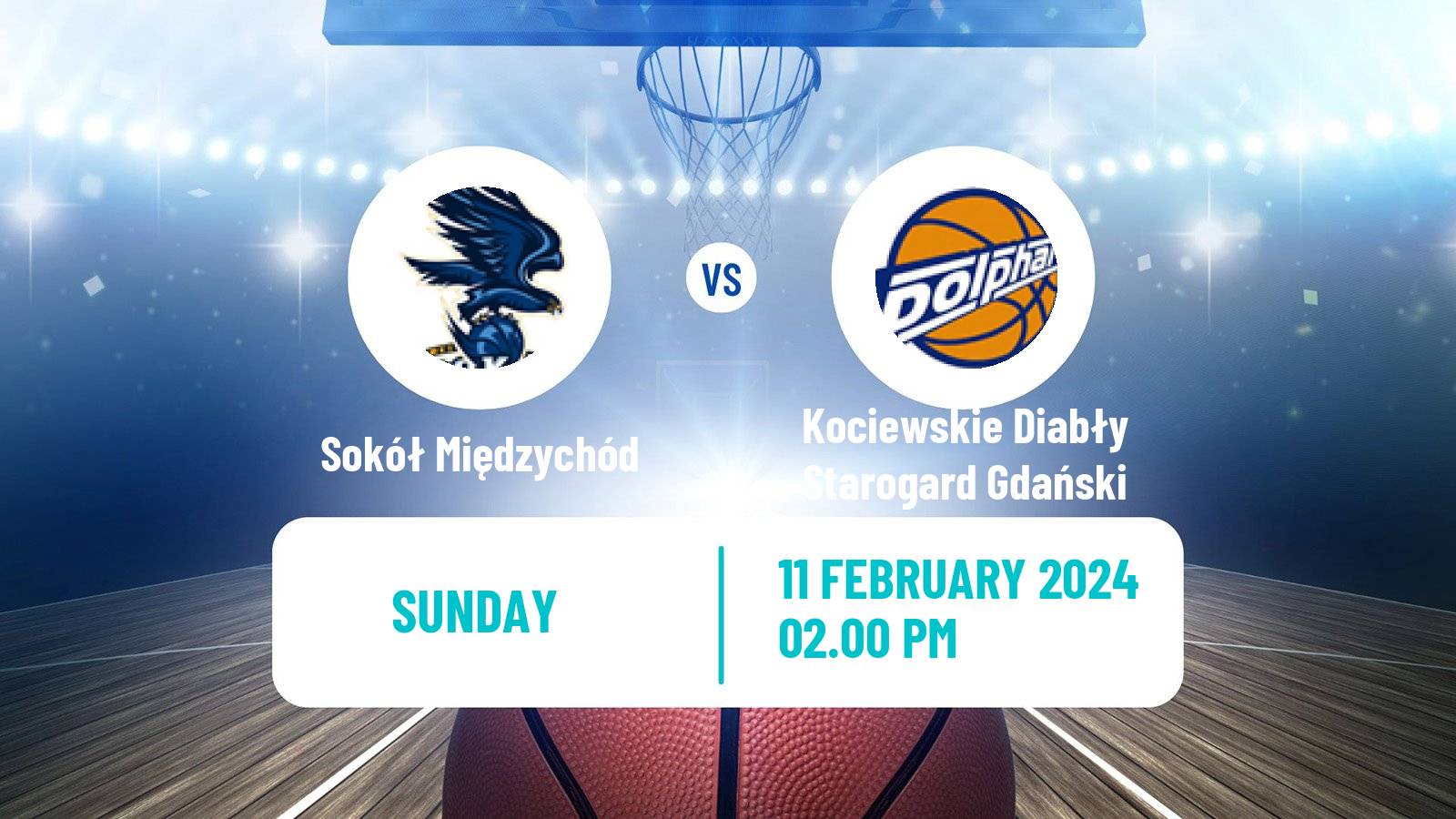 Basketball Polish 1 Liga Basketball Sokół Międzychód - Kociewskie Diabły Starogard Gdański