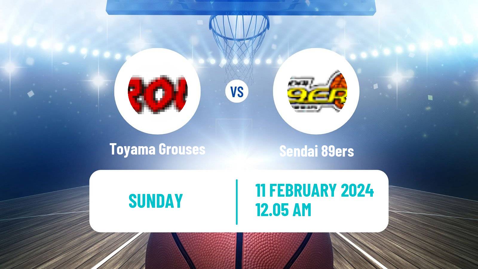 Basketball BJ League Toyama Grouses - Sendai 89ers