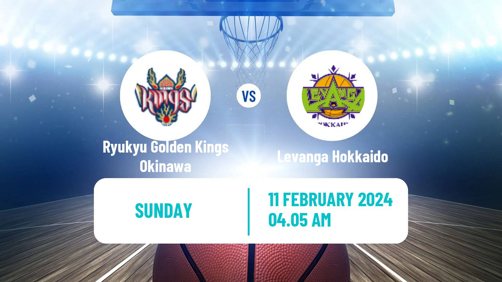 Basketball BJ League Ryukyu Golden Kings Okinawa - Levanga Hokkaido