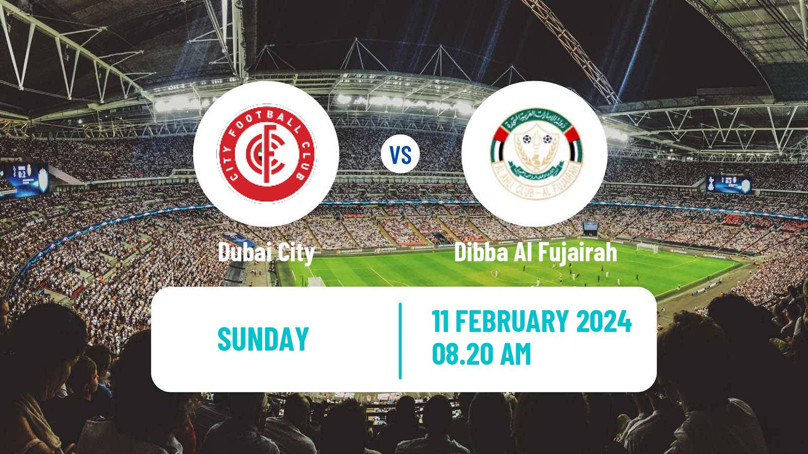 Soccer UAE Division 1 Dubai City - Dibba Al Fujairah