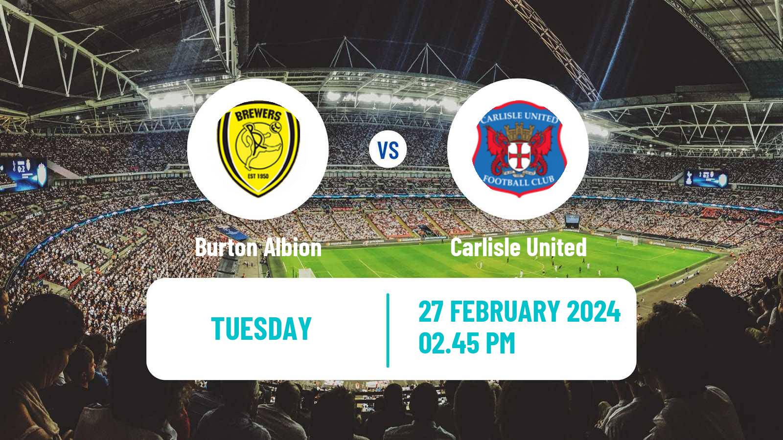 Soccer English League One Burton Albion - Carlisle United