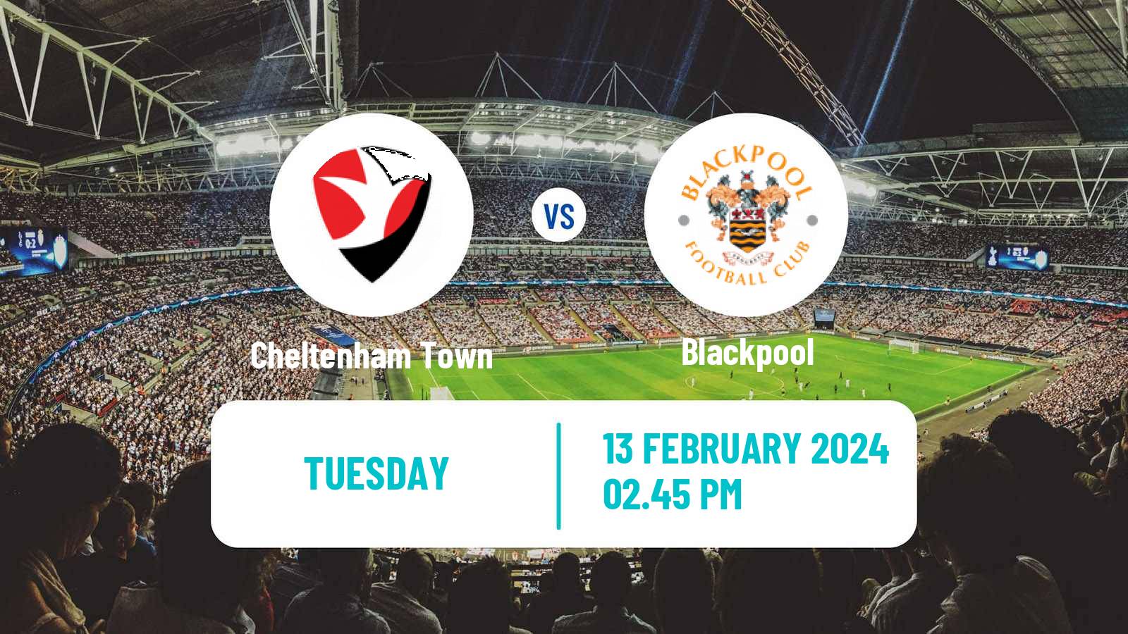 Soccer English League One Cheltenham Town - Blackpool