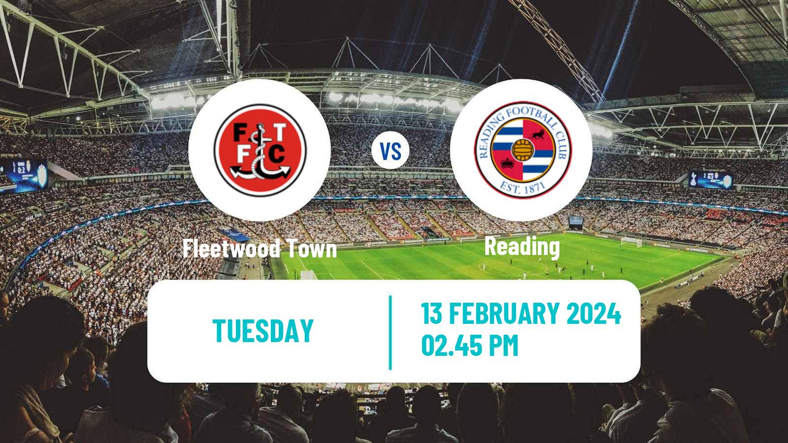 Soccer English League One Fleetwood Town - Reading