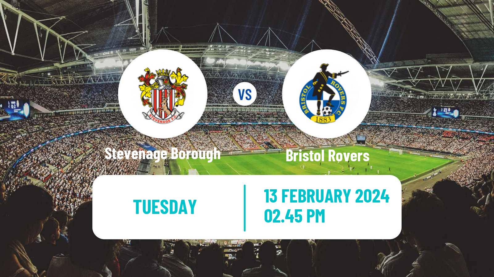 Soccer English League One Stevenage Borough - Bristol Rovers