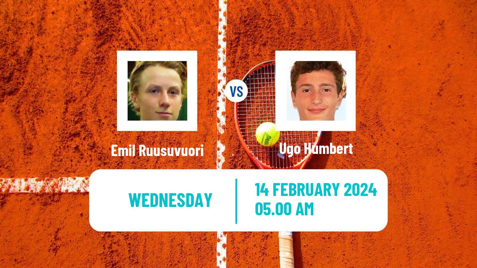 Tennis ATP Rotterdam Emil Ruusuvuori - Ugo Humbert