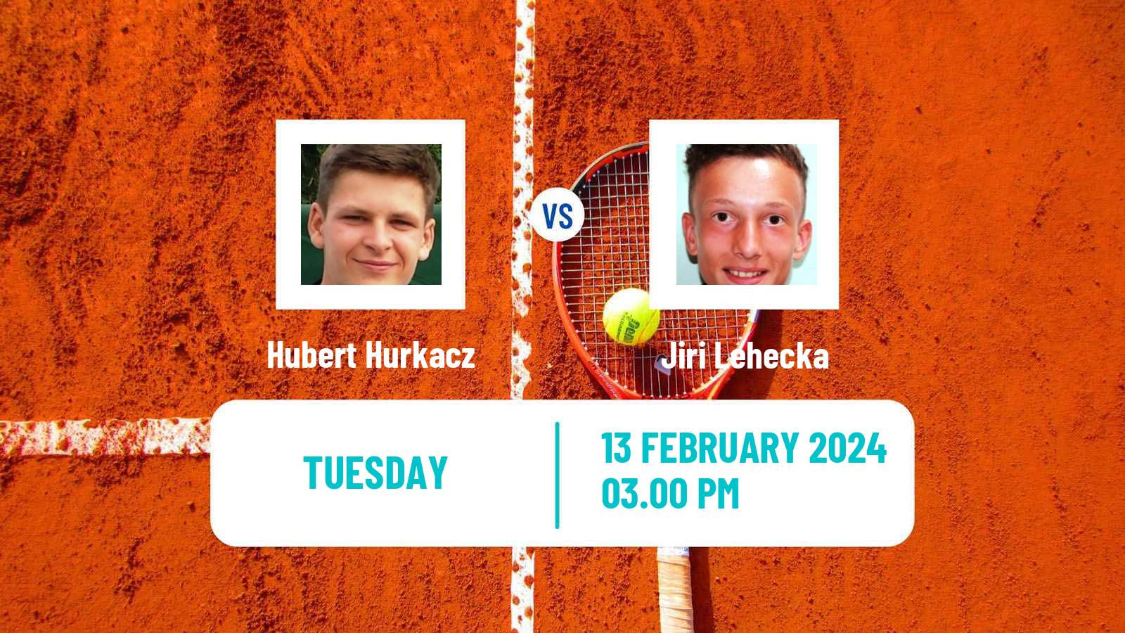Tennis ATP Rotterdam Hubert Hurkacz - Jiri Lehecka