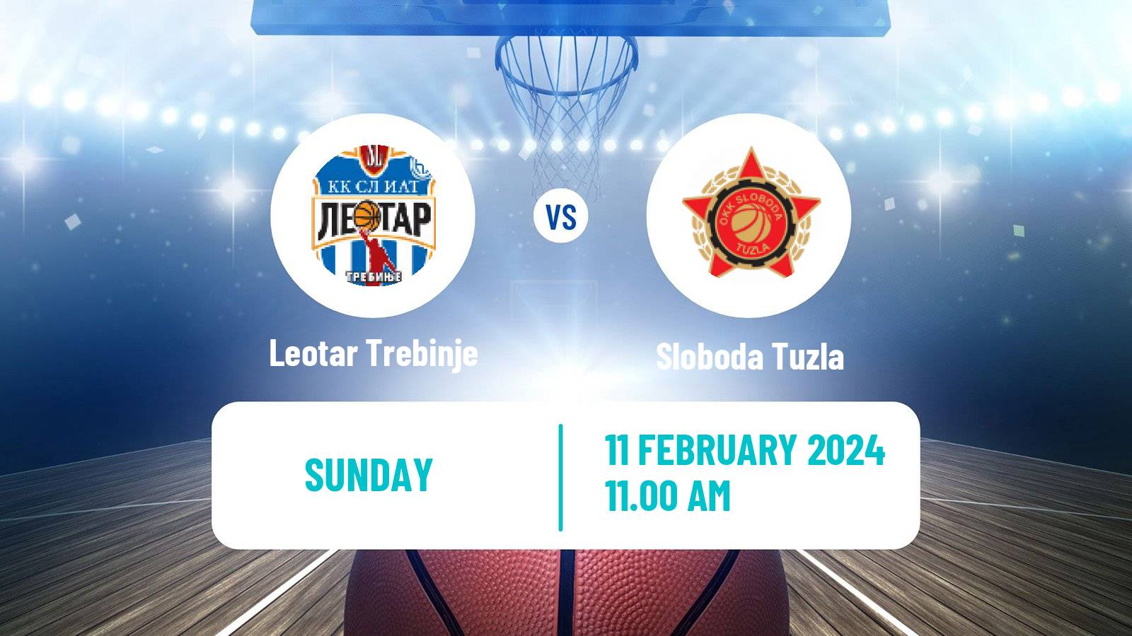 Basketball Bosnian Prvenstvo Basketball Leotar Trebinje - Sloboda Tuzla