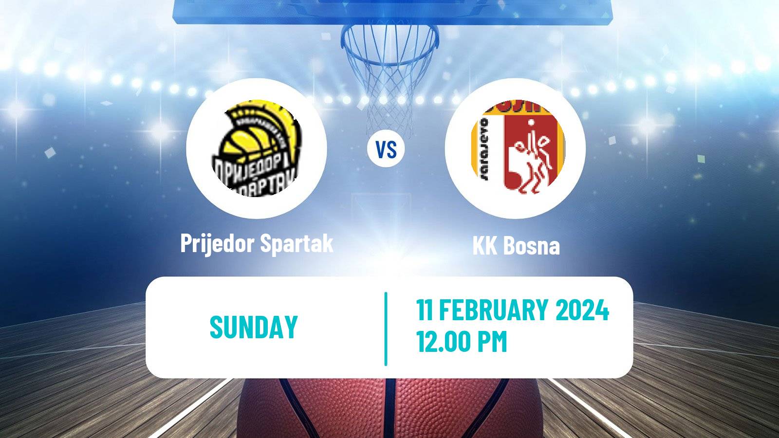 Basketball Bosnian Prvenstvo Basketball Prijedor Spartak - Bosna