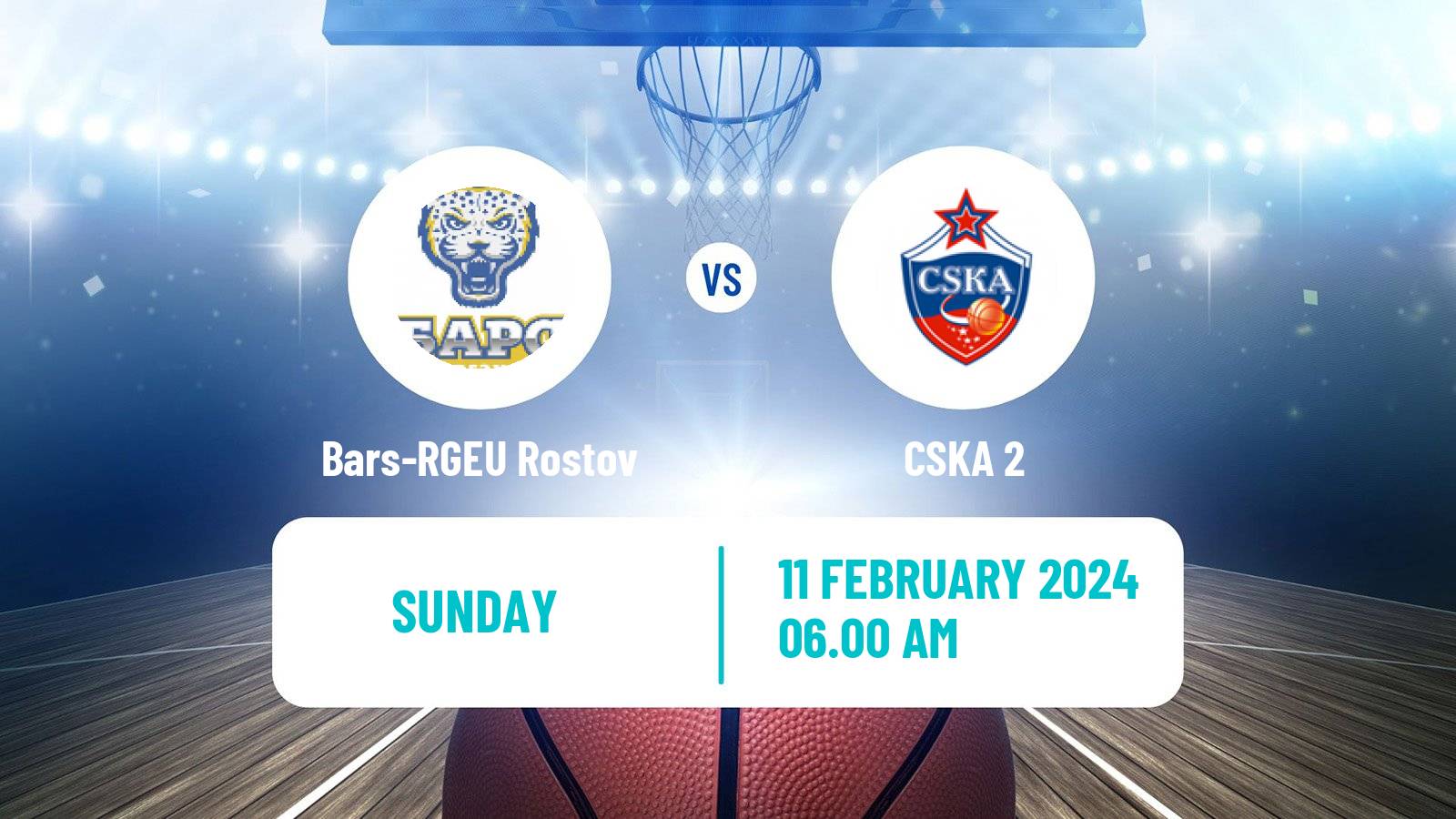 Basketball Russian Super League Basketball Bars-RGEU Rostov - CSKA 2