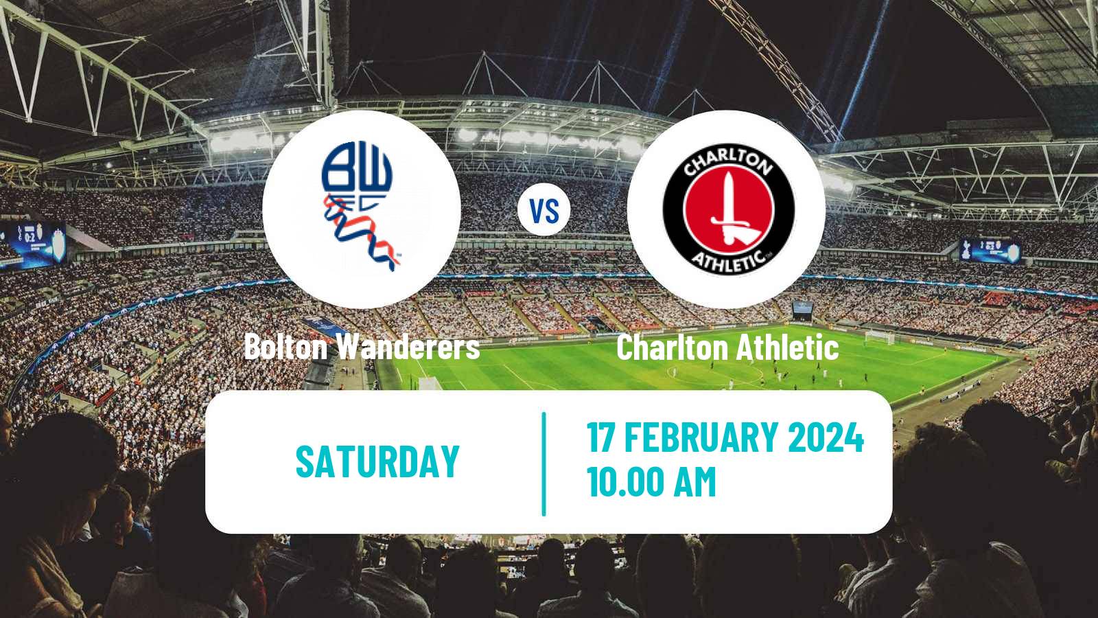Soccer English League One Bolton Wanderers - Charlton Athletic