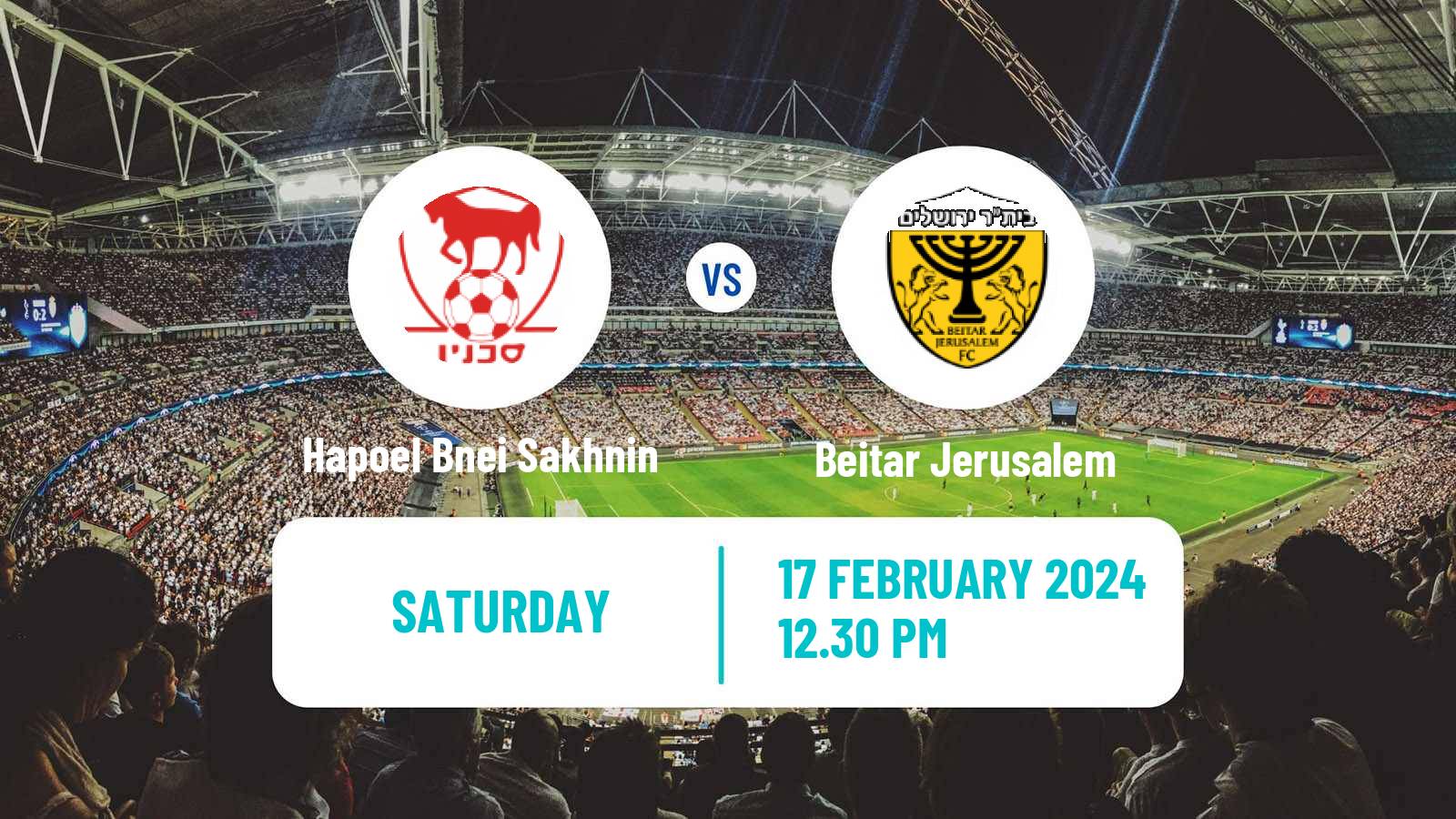 Soccer Israeli Ligat haAl Hapoel Bnei Sakhnin - Beitar Jerusalem