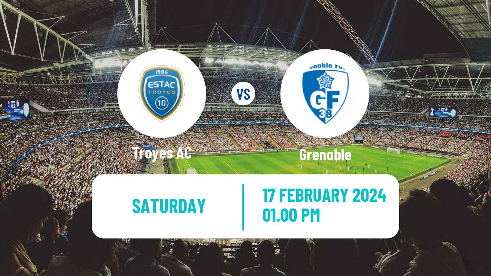 Soccer French Ligue 2 Troyes - Grenoble