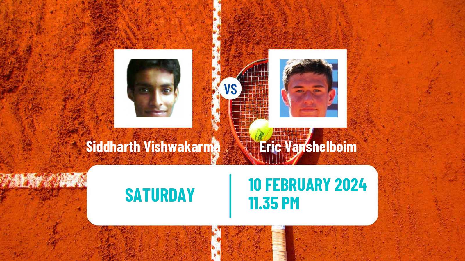Tennis Bengaluru Challenger Men Siddharth Vishwakarma - Eric Vanshelboim