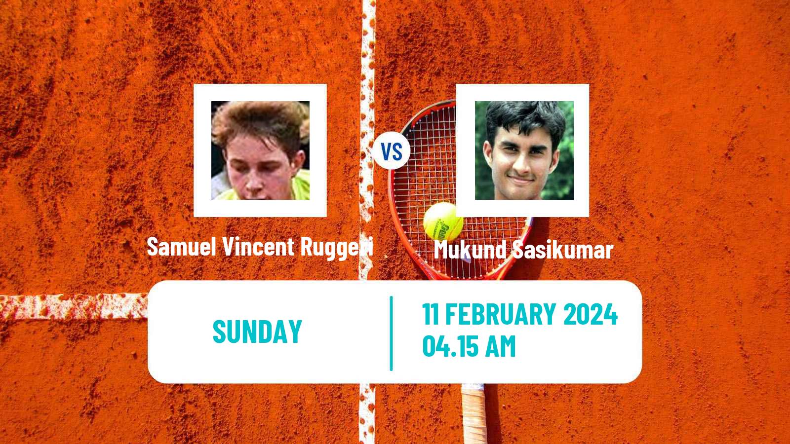 Tennis Bengaluru Challenger Men Samuel Vincent Ruggeri - Mukund Sasikumar