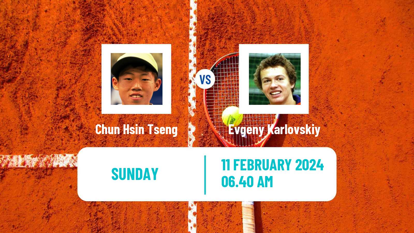 Tennis Bengaluru Challenger Men Chun Hsin Tseng - Evgeny Karlovskiy