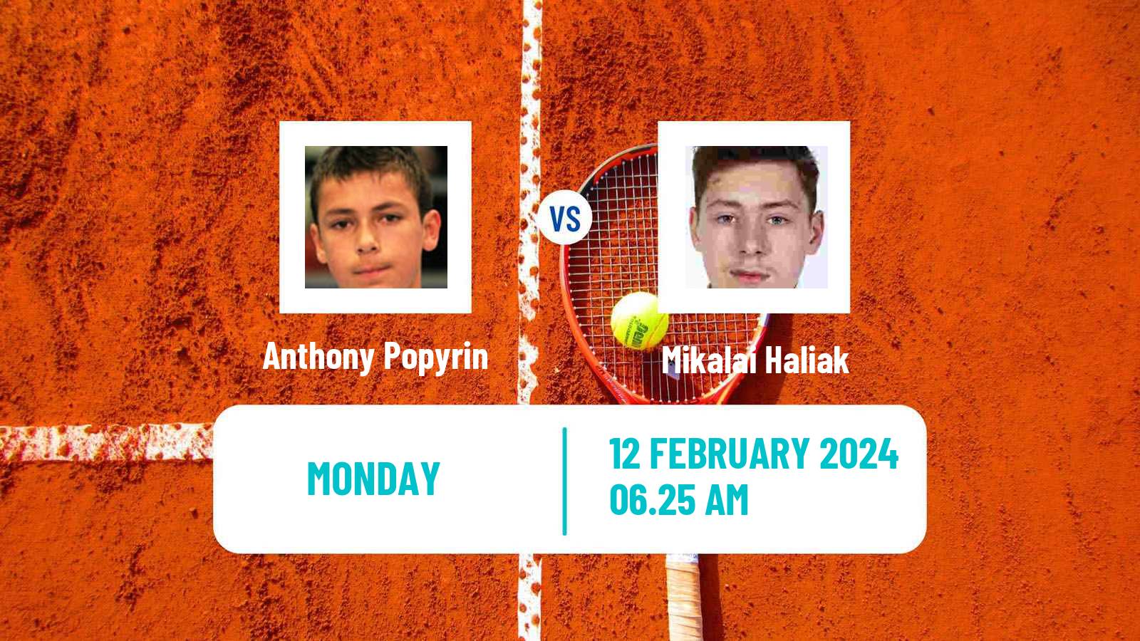 Tennis Manama Challenger Men Anthony Popyrin - Mikalai Haliak