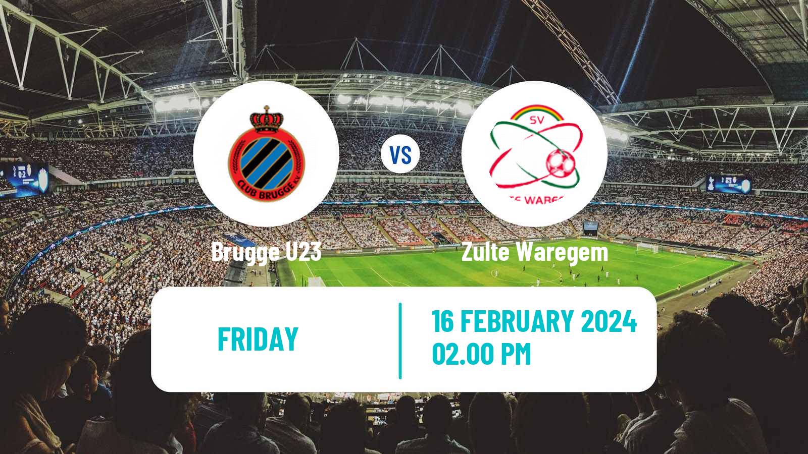 Soccer Belgian Сhallenger Pro League Brugge U23 - Zulte Waregem