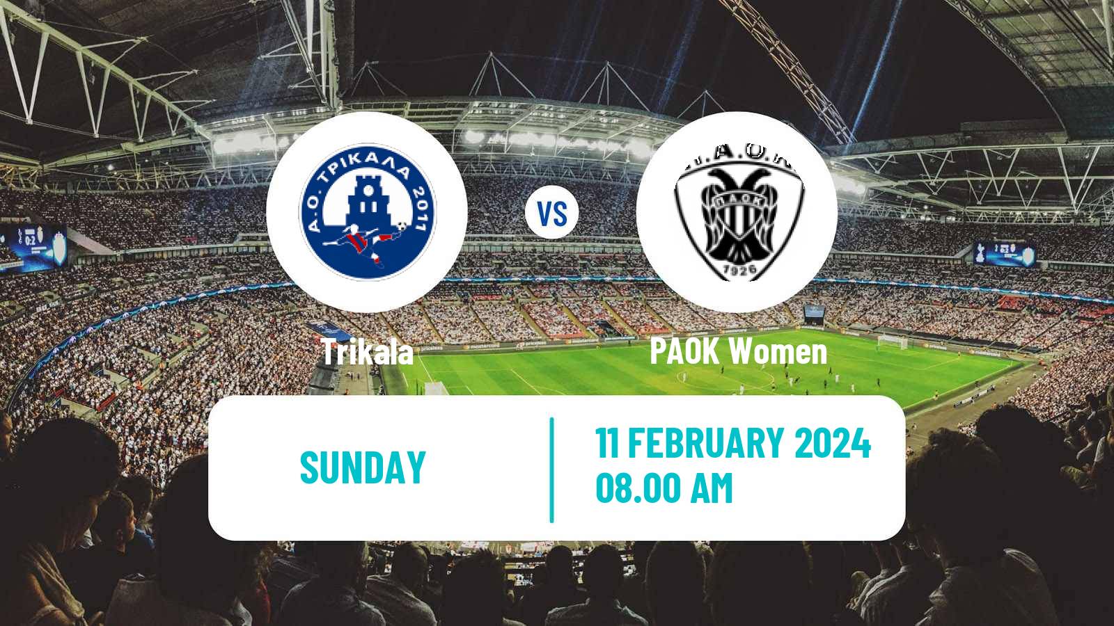 Soccer Greek Division A Women Trikala - PAOK