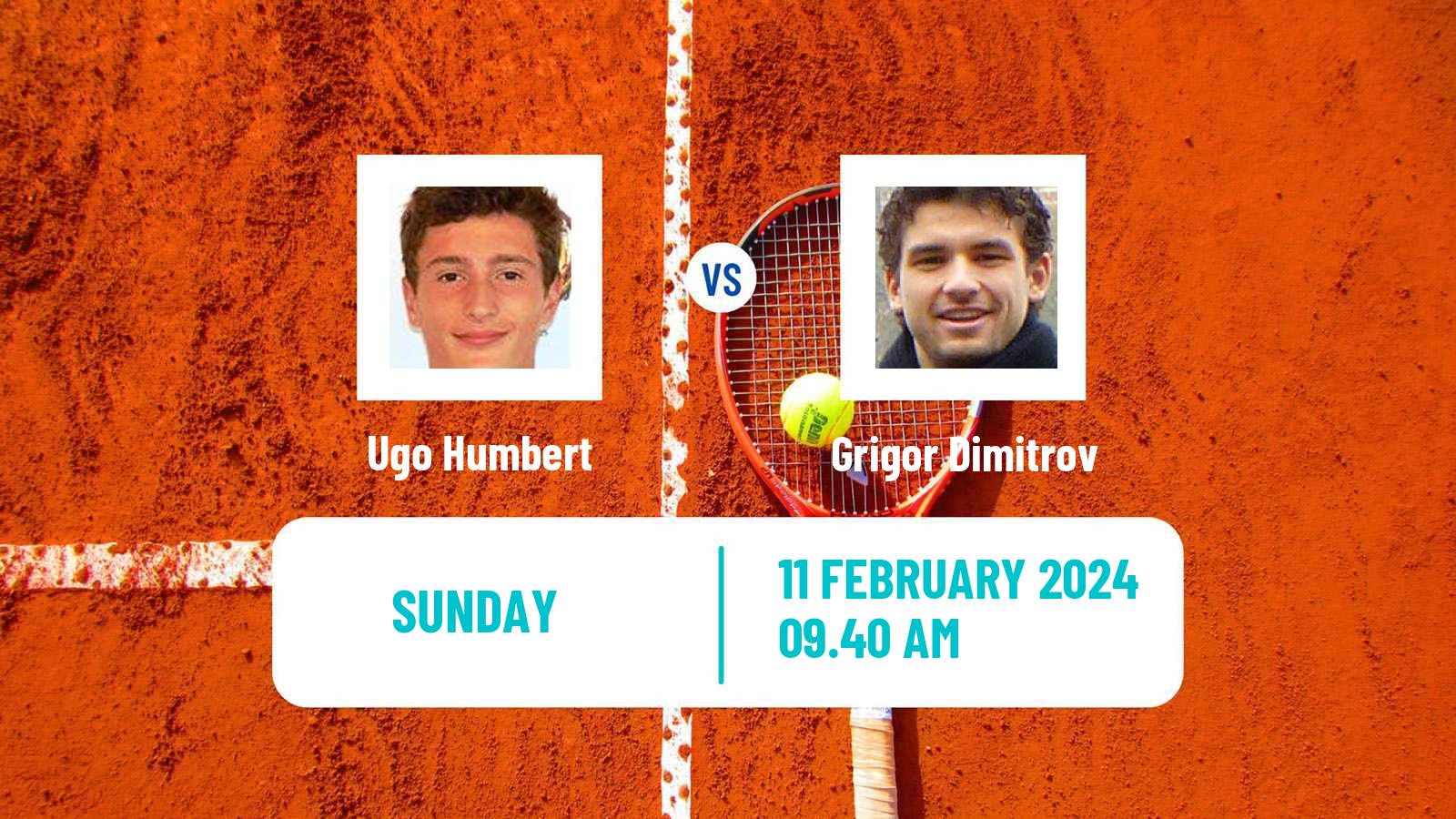Tennis ATP Marseille Ugo Humbert - Grigor Dimitrov