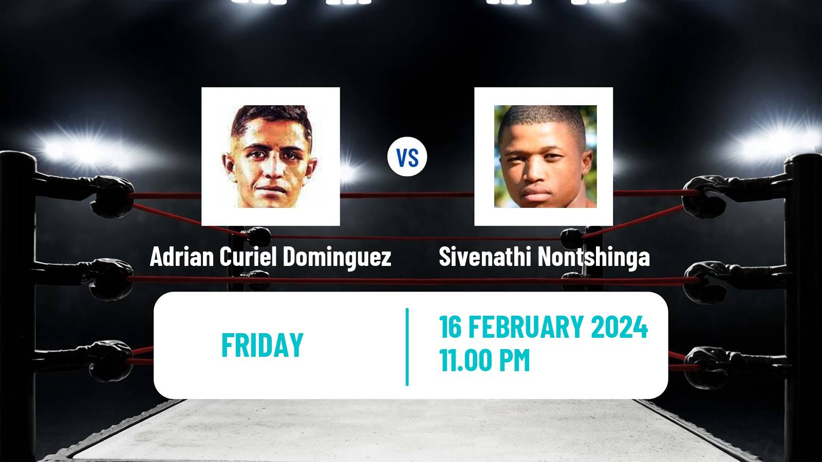 Boxing Light Flyweight IBF Title Men Adrian Curiel Dominguez - Sivenathi Nontshinga