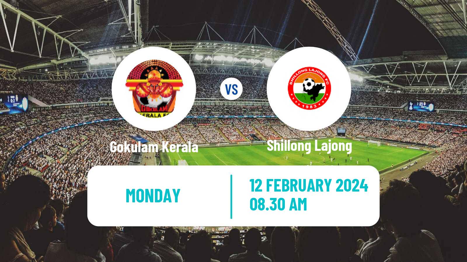 Soccer Indian I-League Gokulam Kerala - Shillong Lajong